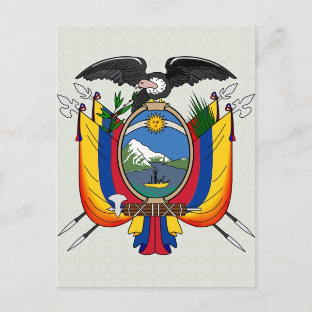 Postal Detalle del escudo de armas de Ecuador (Anverso)