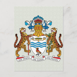 Postal Detalle del escudo de armas de Guyana