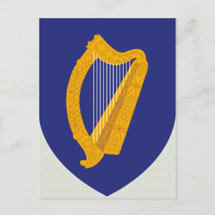 Postal Detalle del escudo de armas de Irlanda