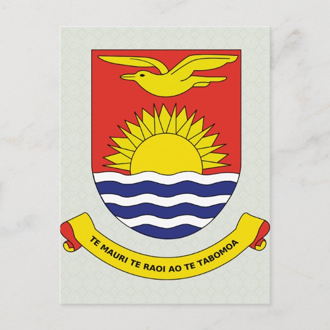 Postal Detalle del escudo de armas de Kiribati (Anverso)