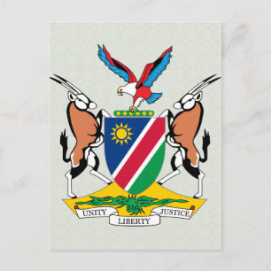 Postal Detalle del escudo de armas de Namibia