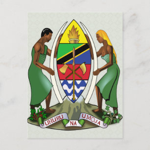 Postal Detalle del escudo de armas de Tanzania