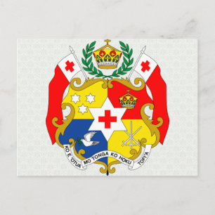 Postal Detalle del escudo de armas de Tonga
