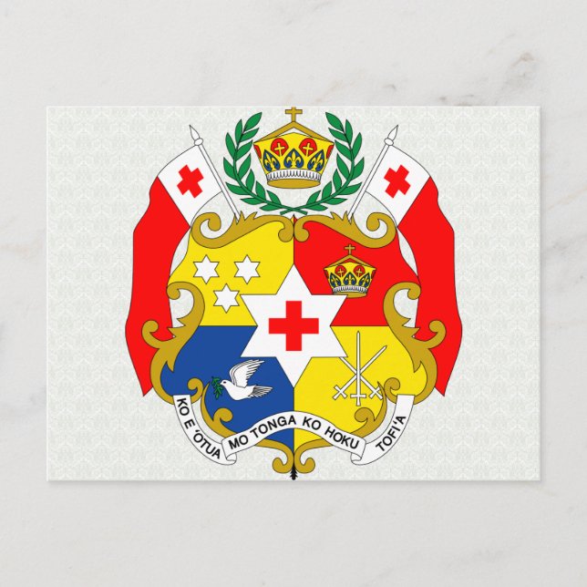 Postal Detalle del escudo de armas de Tonga (Anverso)