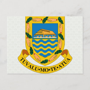 Postal Detalle del escudo de armas de Tuvalu