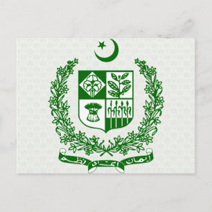 Postal Detalle del escudo de armas del Pakistán