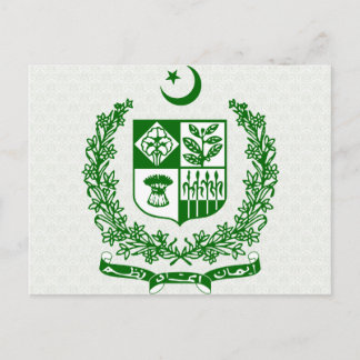 Postal Detalle del escudo de armas del Pakistán