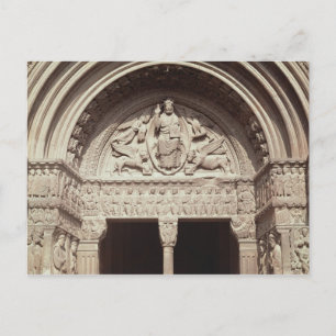 Postal Detalle del exterior de la iglesia que muestra el