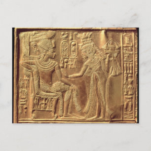 Postal Detalle del santuario dorado de Tutankhamun