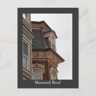 Postal Detalle del techo, techo de mansard