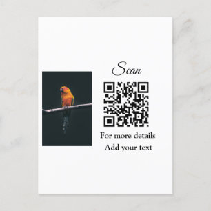 Postal Detalles simples de nombres de animales Código QR