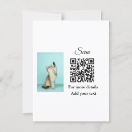 Postal Detalles simples de nombres de animales Código QR