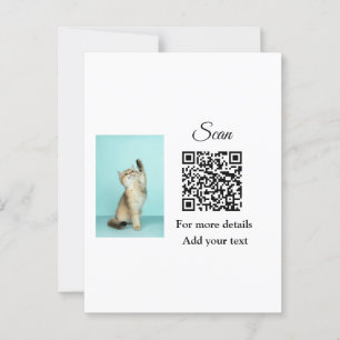 Postal Detalles simples de nombres de animales Código QR