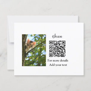 Postal Detalles simples de nombres de animales Código QR 