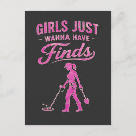 Postal Detectando Metal Pink Lady