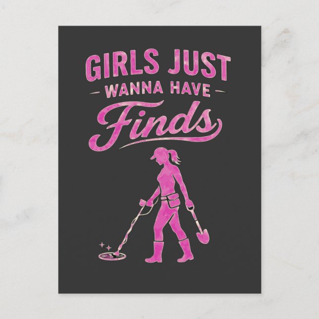 Postal Detectando Metal Pink Lady (Anverso)