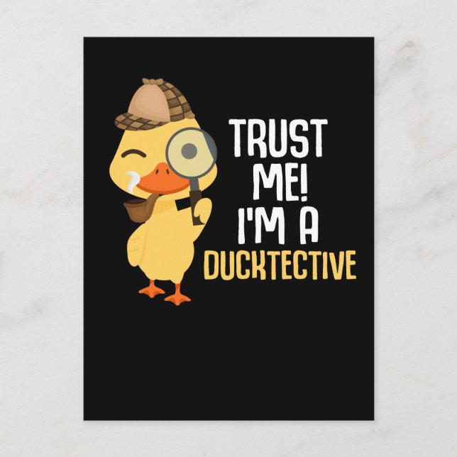 Postal Detective Pato Lindo Humor Animal Amante de los Pa (Anverso)
