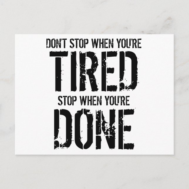 Postal Detener cuando termine (Anverso)