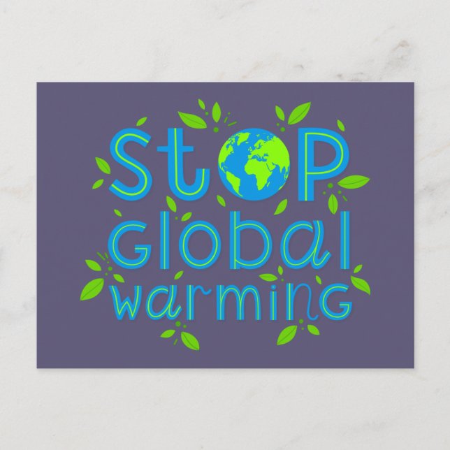 Postal Detener el calentamiento global (Anverso)