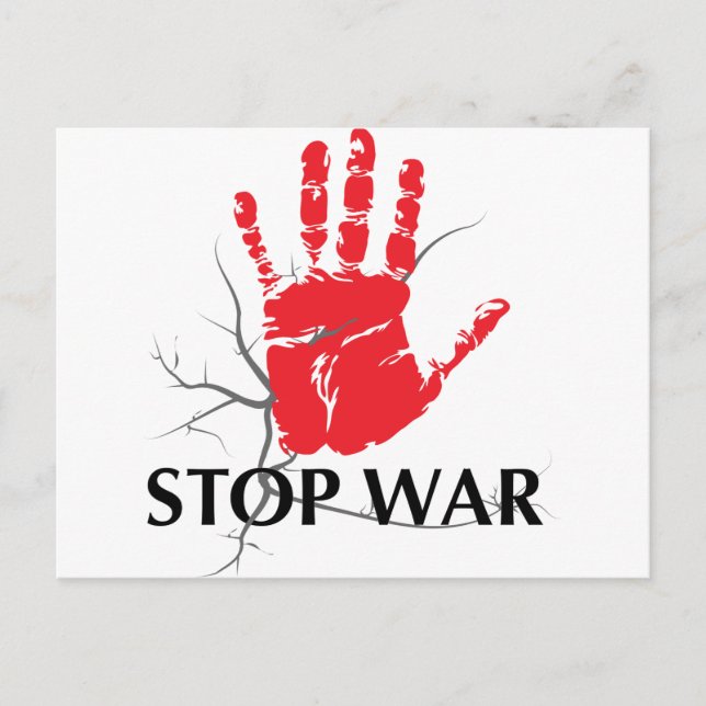 POSTAL DETENER LA GUERRA (Anverso)