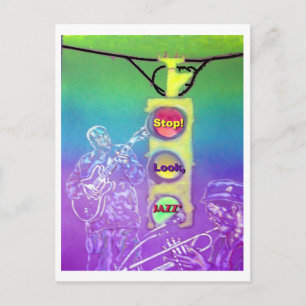 Postal ¡Detente! Mira. Jazz * Postcard