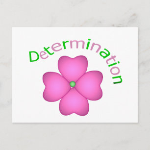 Postal Determinación Inspiradora de flores