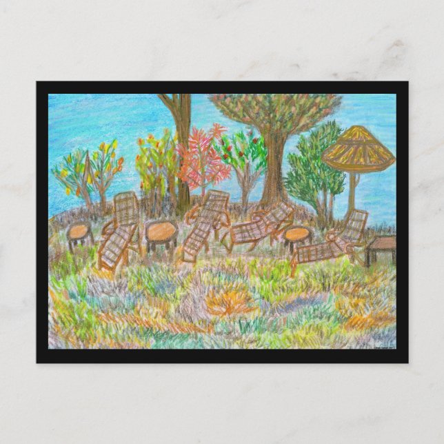 Postal Detrás de los árboles (Anverso)