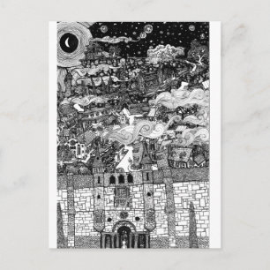 Postal Detrás de los muros, escarban