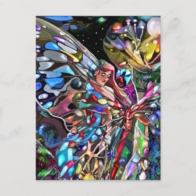 Postal Detrás del ala de una mariposa (Anverso)