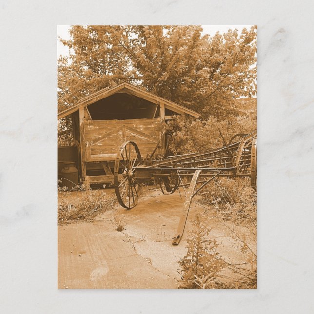 Postal Detrás del granero (Anverso)