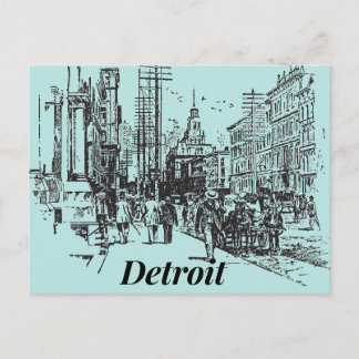Postal Detroit City Michigan EE.UU., anticuado
