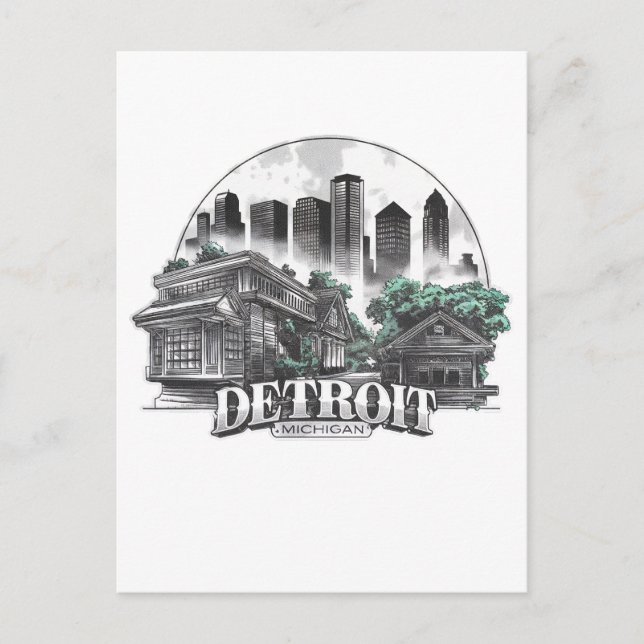 Postal Detroit City Michigan USA (Anverso)