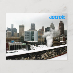 Postal Detroit en invierno