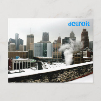 Postal Detroit en invierno