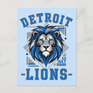 Postal Detroit Lions fútbol