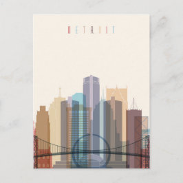 Postal Detroit, Michigan | Línea de la ciudad