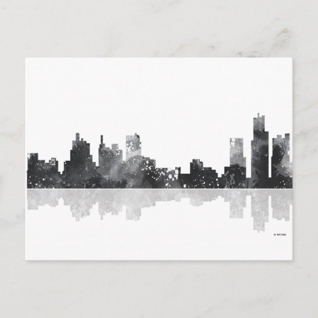 POSTAL DETROIT, MICHIGAN SKYLINE (Anverso)