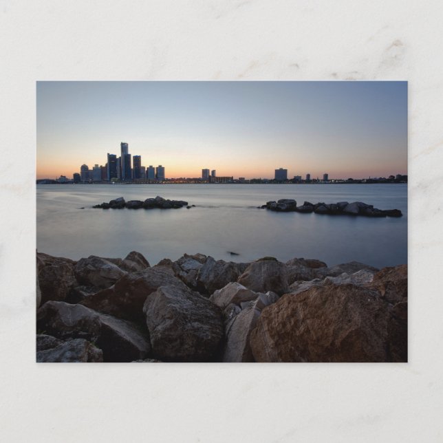 Postal Detroit, Michigan Skyline (Anverso)