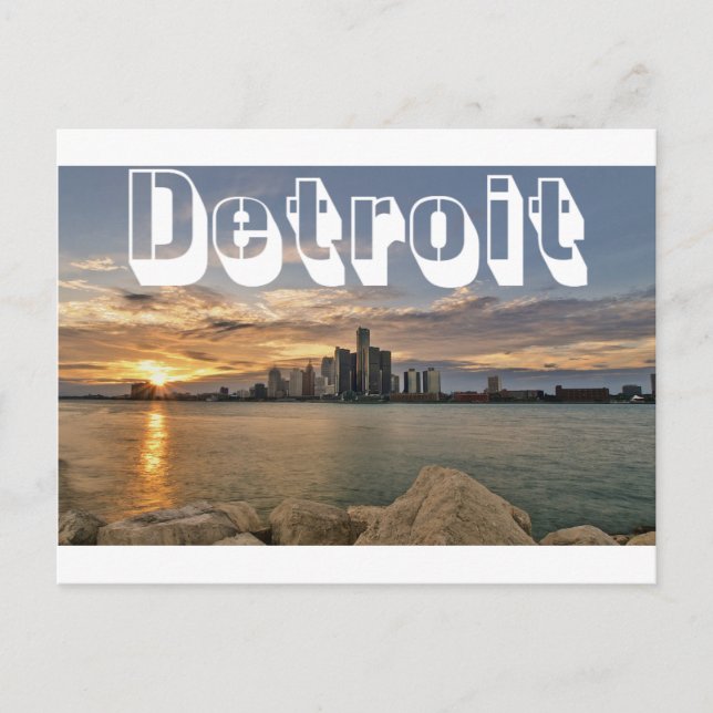Postal Detroit Skyline (Anverso)
