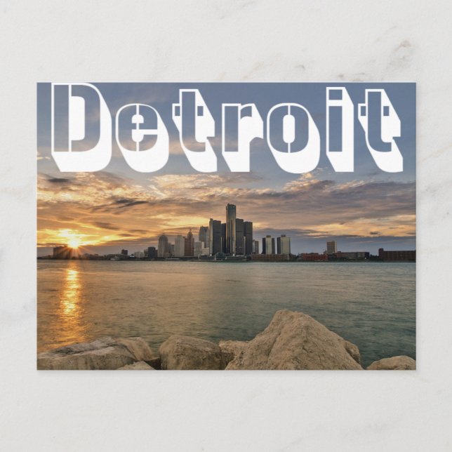 Postal Detroit Skyline (Anverso)