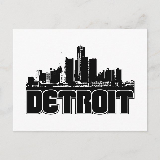 Postal Detroit Skyline (Anverso)