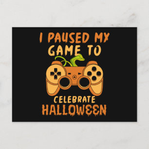 Postal Detuve Mi Juego Para Celebrar Halloween