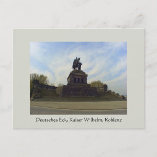 Postal Deutsches Eck, Kaiser Wilhelm, Koblenz, Alemania