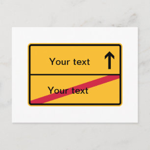 Postal Deutsches Ortsschild, Ortsausfahrt