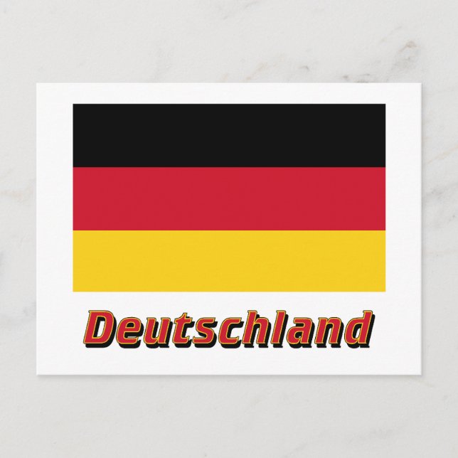 Postal Deutschland Flagge mit Namen (Anverso)