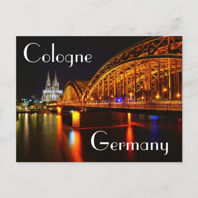 Postal Deutzer Bridge Cologne Alemania (Anverso)