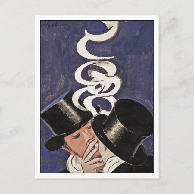 Postal Deux Fumeurs por Cappiello (Anverso)