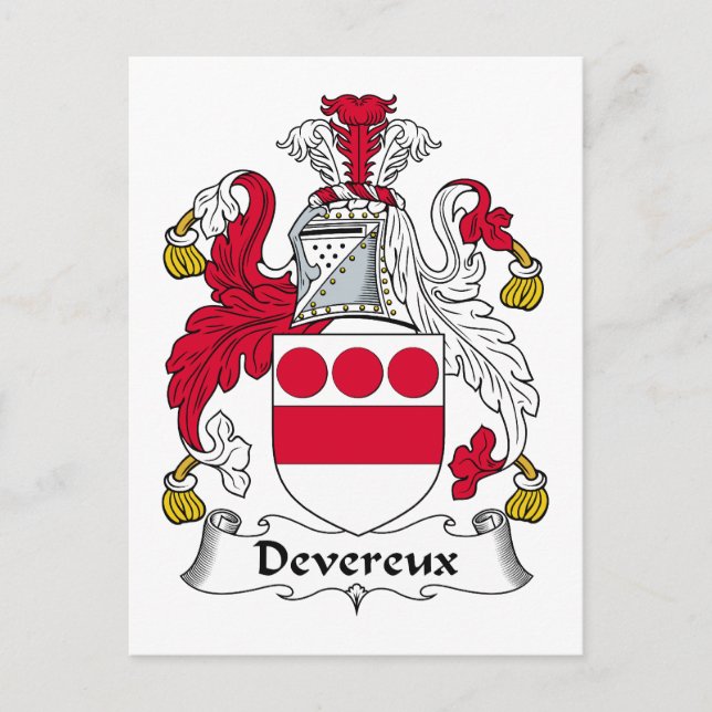 Postal Devereux Family Crest (Anverso)