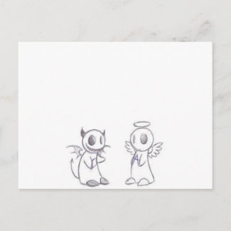 POSTAL DEVIL Y ANGEL