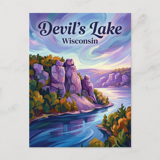 Postal Devil's Lake Wisconsin (Anverso)